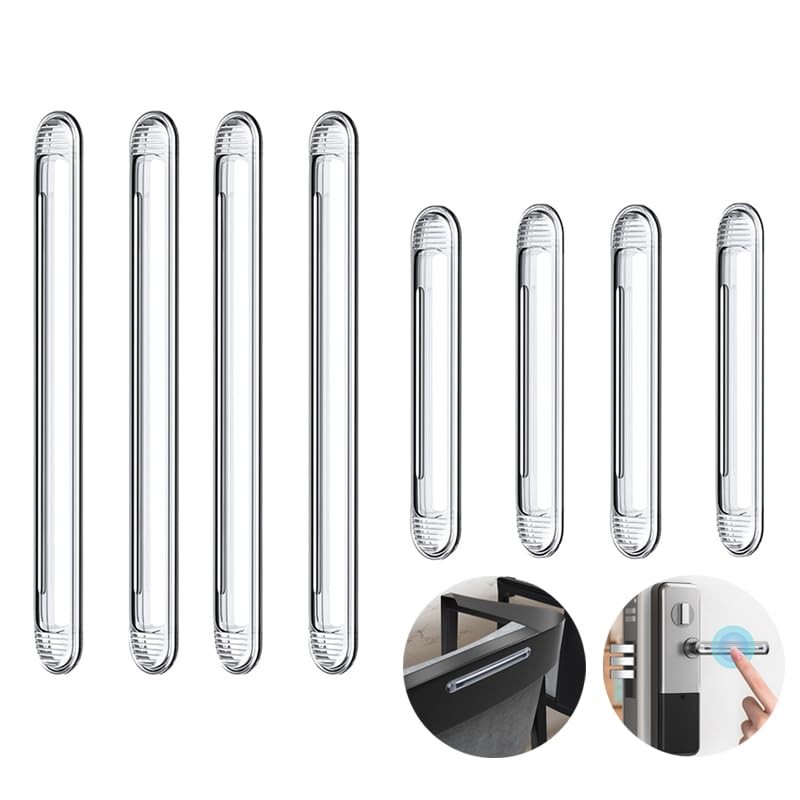 8 PCS Clear Furniture Bumpers, BetterJonny 5.8 x 0.7 x 0.24inch,