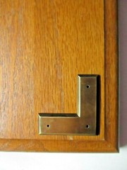 Ornamental 2 Inch 3187 Corner Bracket Drawer Door Cabinet Frame Dark Satin Brass