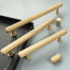 10PCS Brass Knurled Handle Furniture Handle Cabinet Drawer Door Pulls T Bar Knob