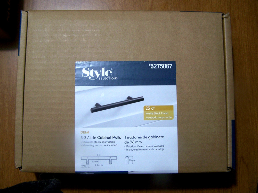 (25) NEW Sealed ~ 6 In. Cabinet & Drawer Pulls ~ Black Matte 3 3/4 Center ~