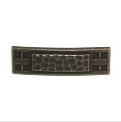 (4) Hickory 2 5/8″ Wide Rustic Hammered Design Antique Brass Finish Pulls Knobs
