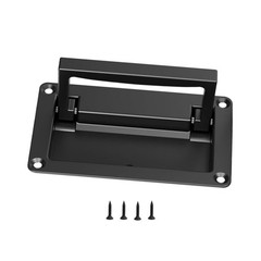 1 PCS Black Zinc Alloy Recessed Pull Handle Drawer Cabinet 4.33×2.75 Inch