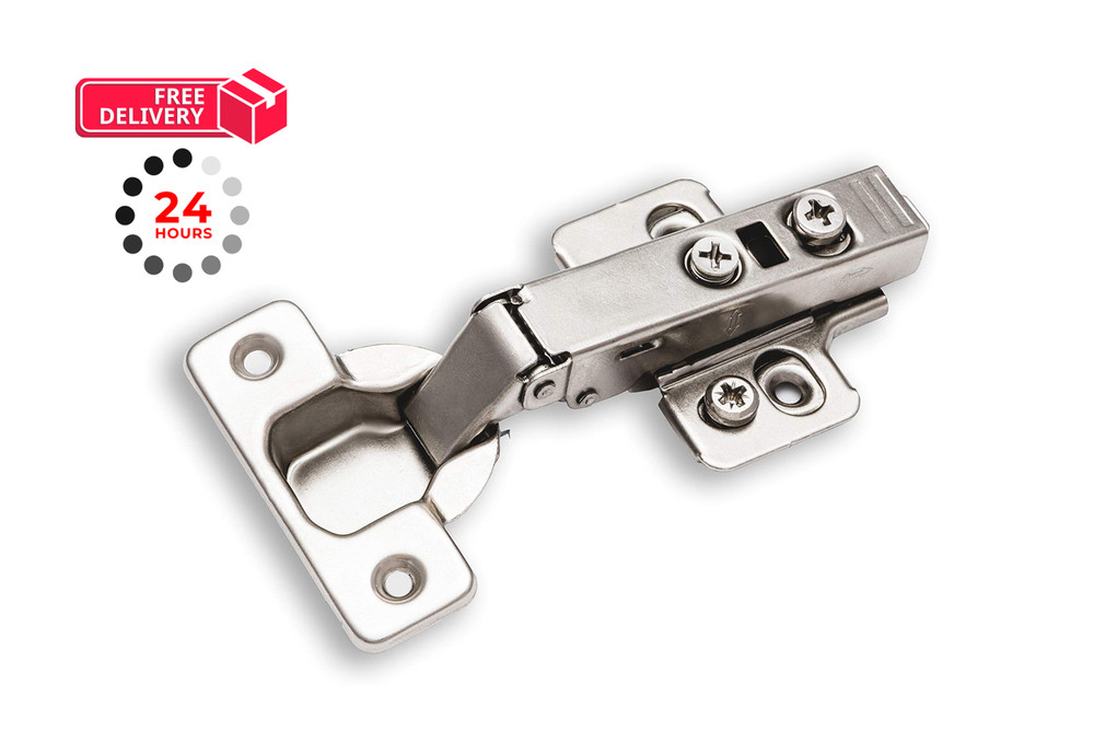 Berta 2-Pack Full Overlay Frameless Soft-Close 2 Pieces, Nickel Plated