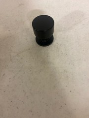 Amerock Balon 1-1/8 inch (29mm) Diameter Matte Black Cabinet Knob, BP37492MB