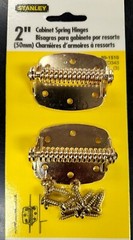 QTY 1 PK NEW STANLEY 80-1510 CABINET 2″ SPRING HINGES 2PK NOS