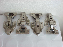 4 Blum, Austria Cabinet Hinge 71B355, w/ Clip On Mount Plate 175H600-01