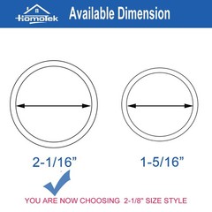 HOMOTEK Closet Door Finger Pull 2-1/16”, Easy Snap in 2 Pack, Black