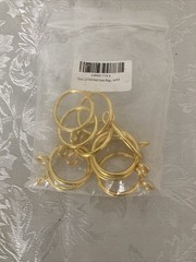 1 3/8 Inch Gold Metal Curtain Rings Pkg 12 Fixed Grommets Set Hardware Home New
