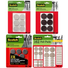 3M SP Scotch Felt Pads: 1-1/2 in. custom fit / 20-pack (Brown)