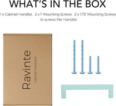 Ravinte 1 Pack 5 Inch Kitchen Square Cabinet Handles Green Drawer Pulls for Cupb