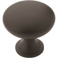 (25)-Amerock Allison Edona 1-1/4 In. Flat Black Cabinet Knob Model: BP53005FB