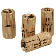 10mm Brass Barrel Hinges Cylindrical Hidden Cabinet Concealed 180 Deg 4 PCS