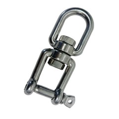 Stainless Steel 1/4″ JAW EYE Swivel Marine Mooring SS-316 – 600 lbs