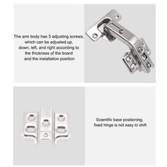 2 pcs 135 Degree Corner Cabinet Door Hinges for Bifold Cabinet Door Hinges Ki…
