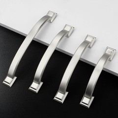 Probrico 10 Pack 3 3/4 Inch Hole Center Brushed Satin Nickel Kitchen Cabinet Han