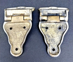 Chrome Plated Offset Decorative Hinges, 3⅝” L X 2⅛” w Solid Brass, PAIR (2ea)