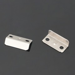 10x Home Office Cupboard Silver Tone Metal Right Angle Drawer Lock Strike Plate