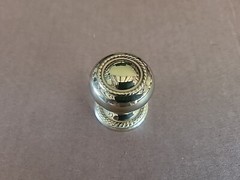 Solid Brass Designer 1 1/4″ Round Knob with Backplate Rope Design