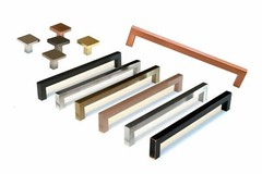 Square Bar Pull Stainless Steel Cabinet Handle – Black. 8 more colors.