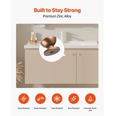 12Pack Cabinet Knobs,0.98in Zinc Alloy Drawer Pulls Door Handles Round w/ Screws
