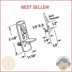Prime-Line R 7316 1/4 In., Plastic, Clear Locking Shelf Pegs 6 Count (Pack of 1)