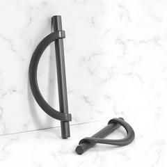 Cabinet Handles Drawer Pulls Dark Grey, Half Moon Shape Cabinet Pulls Drawer …