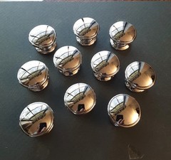 Lot of 10 New Chrome Drawer/Cabinet Pulls – & Mounting Screws
