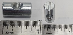12 PCS Cross Dowels Barrel Nuts M6 P1.0 20x10mm Zinc Center Hole CNC Part