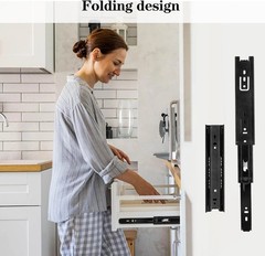 Drawer Slides 2Pcs 8 Inch, Undermount Heavy Duty Drawer Slides for Cabinets, Dre