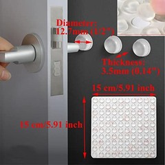 100pcs Cabinet Door Bumpers Clear Rubber Stoppers Bumpers 100pcs(1/2″ Diameter)