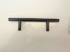 Amazon Basics Euro Bar Cabinet Handle 1/2 inch Diameter 5.38 Inch Length 10/Pack