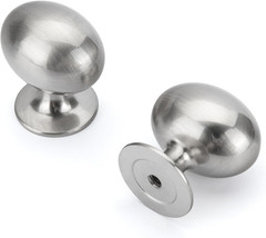 30 Pack Brushed Nickel Oval Cabinet Knobs for Kitchen & Dresser 1-5/16