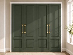 8 PCS Brushed Antique Brass Large Backplates Bifold Cabinet Knobs 21/3 In