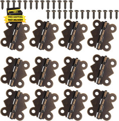 12 PCS Small Hinges with Screws Small Hinges for Wooden Box Retro Vintage Style