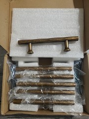 6pk Goo-Ki Rhombus Cabinet Handles Antique Brass Drawer Pulls 3″ c-c Zinc Alloy