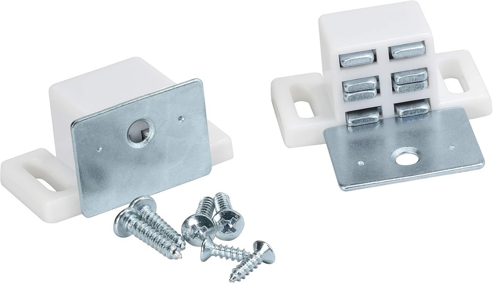 10Pack Heavy Duty 15lb High Rise Cabinet Magnetic Catch White Nickel Door Magnet