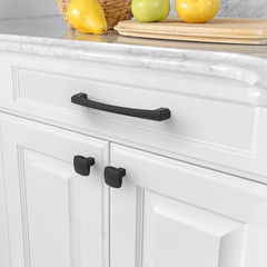 Amerdeco 10 Pack Matte Black Cabinet Pulls 5 Inch(128MM) Hole Centers Kitchen Ca