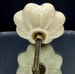 Paisley Blue Pink Ceramic Knob Handle Home Decor Door Drawers Botanicial k8