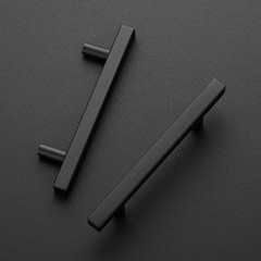 Ravinte Matte Black Cabinet Hardware 6” Length(3-3/4” Hole Center),