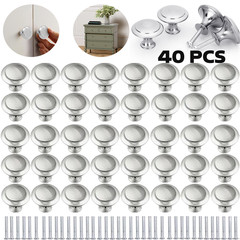 40PCS Brushed Nickel Cabinet Knobs Drawer Pulls Stainless Steel Kitchen Hardware