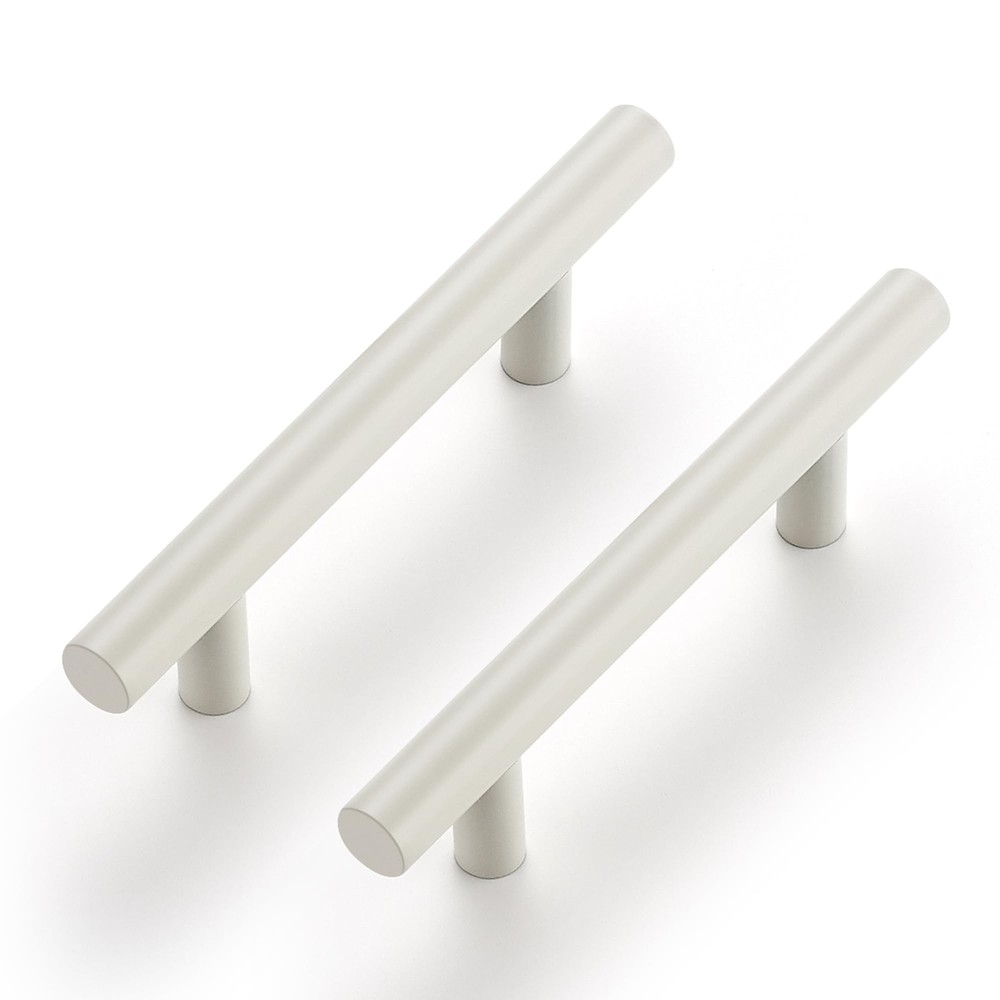 30 Pack White Stainless Steel Cabinet Pulls 5 Inch Length 3 Inch Centers