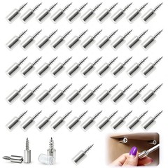 50 Pcs Self Tapping Screws Cabinet Laminate Support, Shelf Pins with White