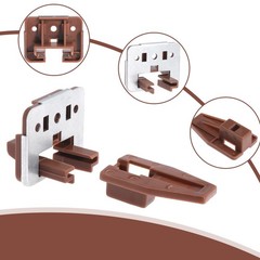5Pcs Drawer Slide Track Guide Glide with Drawer Guide Metal Backing and Drawe…