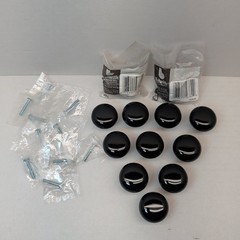 Lot of 12 Belwith Black Porcelain Cabinet Knob Pulls P638-BL Hickory