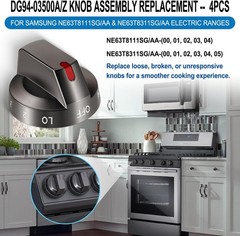DG94-03500A/Z (4PCS) for Samsung Electric Stove Knob Replacement,DG94-03500Y DG9