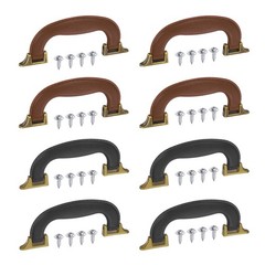 8 Pcs 6.1″ (156mm) Luggage Handle, Dark Brown Bronze Base/Black Bronze Base