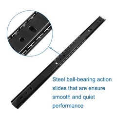 Drawer Slides 16 Inch, 1 Pair, Black