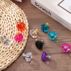 10 Pcs Crystal Cabinet Knobs 24 mm Drawer Pulls Crystal Drawer Knobs for Cabinet