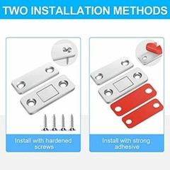 1-20PCS No-Drill Hidden Strong Mag Ultra-Thin Door Closer Cabinet Cupboard Catch