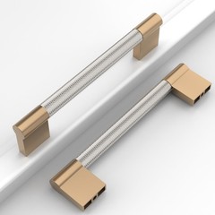 10 Pack 5″(128mm) Brushed Satin Nickel and Champagne Bronze Cabinet Pulls Knu…